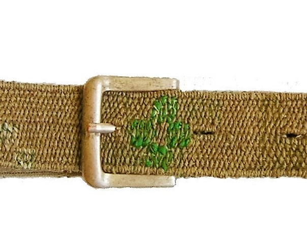 Brocaded belt made of flax thread